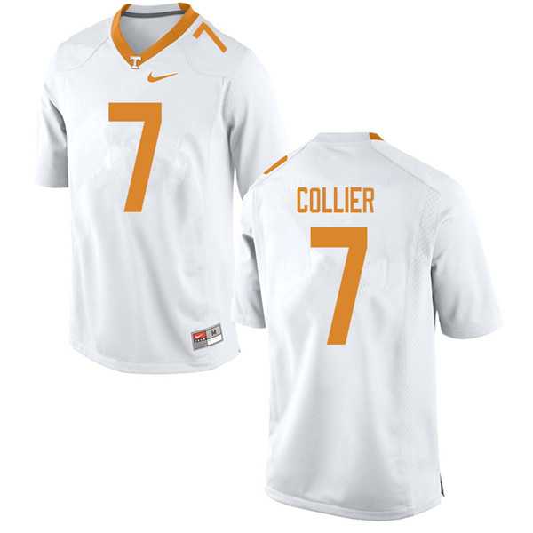 Men #7 Bryce Collier Tennessee Volunteers College Football Jerseys Sale-White - Click Image to Close